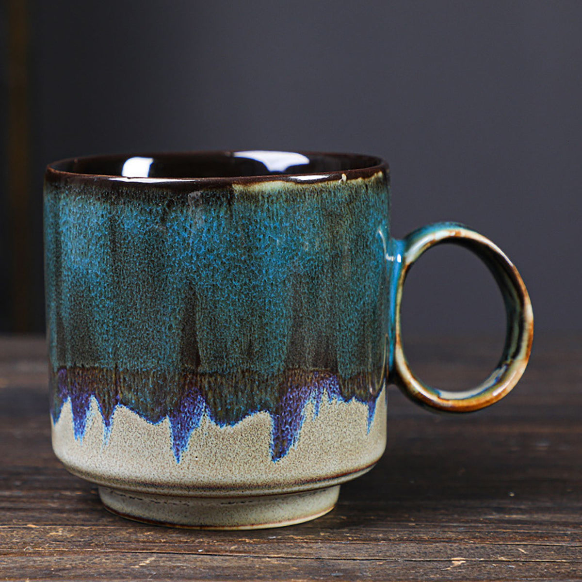Ceramic Kiln Glaze Coffee Mug Large Capacity Large Handle Coffee Cup for Home Office – view 3
