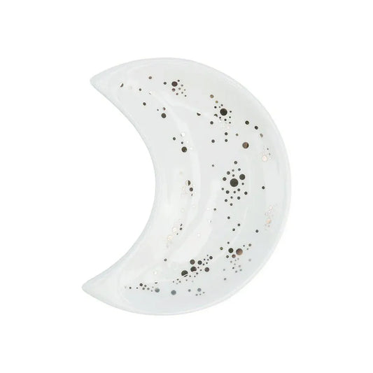 Moon Shaped Decorative Plate Fruit Tray Jewelry Storage Rack Dip Saucer for Home – 01