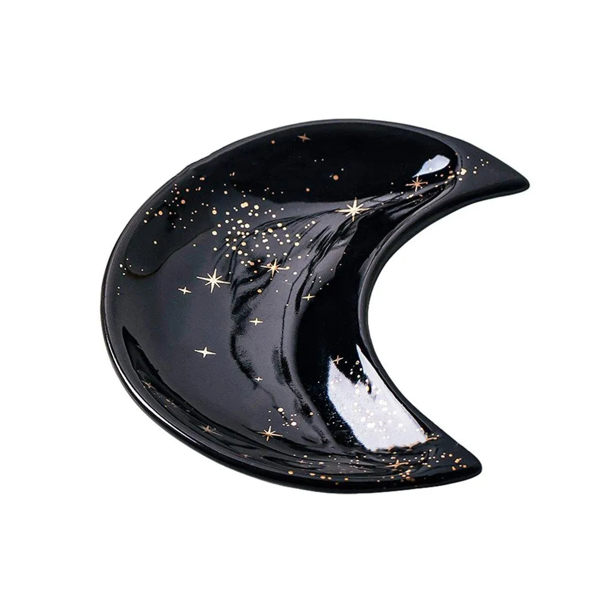 Moon Shaped Decorative Plate Fruit Tray Jewelry Storage Rack Dip Saucer for Home – 04