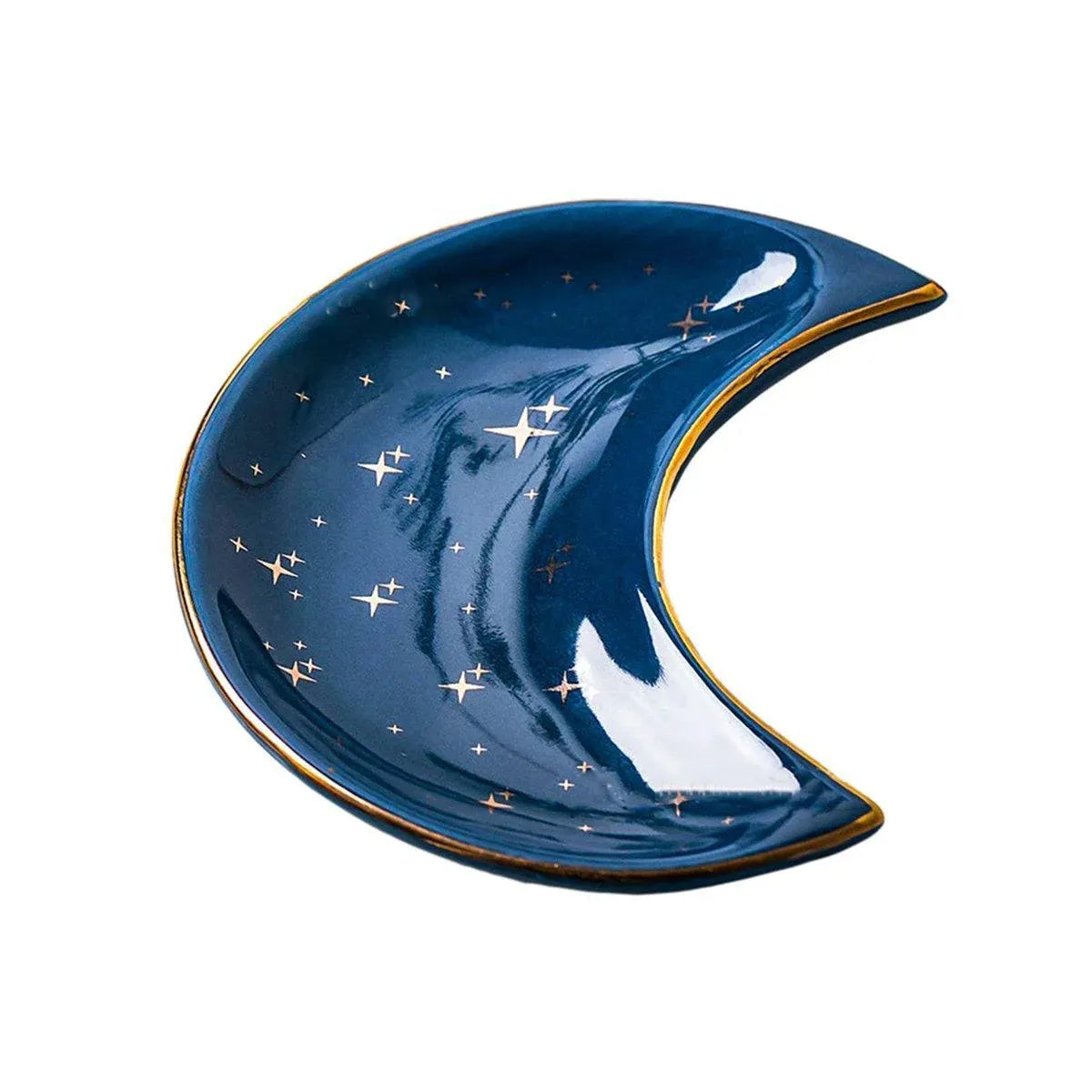 Moon Shaped Decorative Plate Fruit Tray Jewelry Storage Rack Dip Saucer for Home – 06