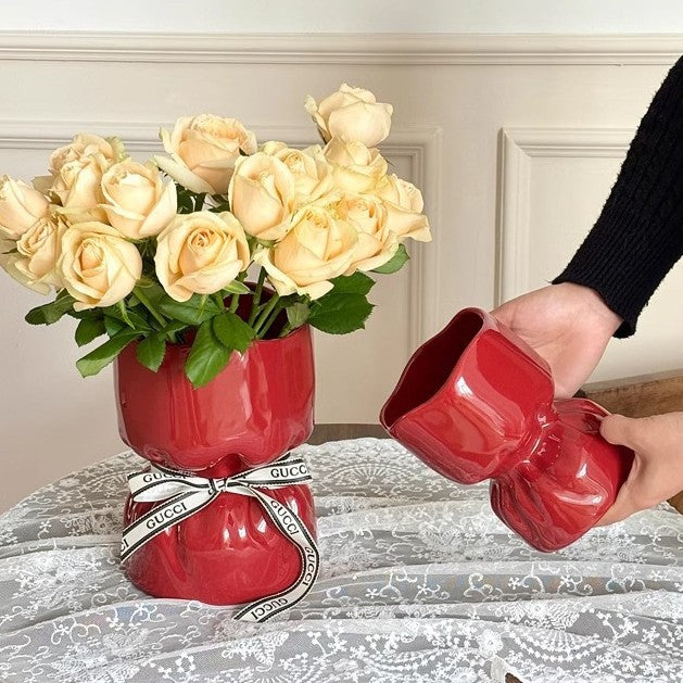 Artisan Handcrafted Ceramic Vase - Minimalist Home Decor with Stable Base – view 4