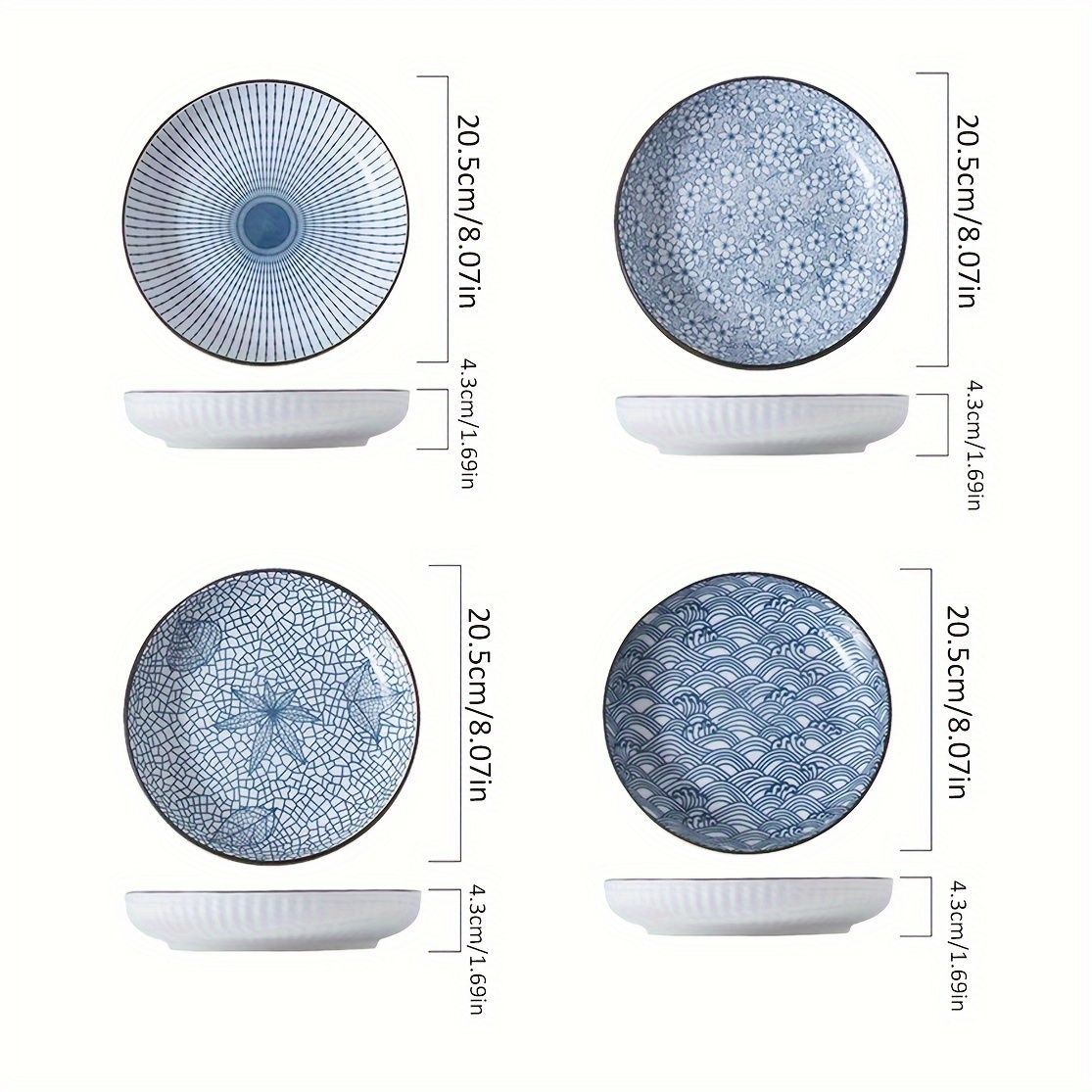 Ceramic Dinner Plates Set Of 4 – view 3