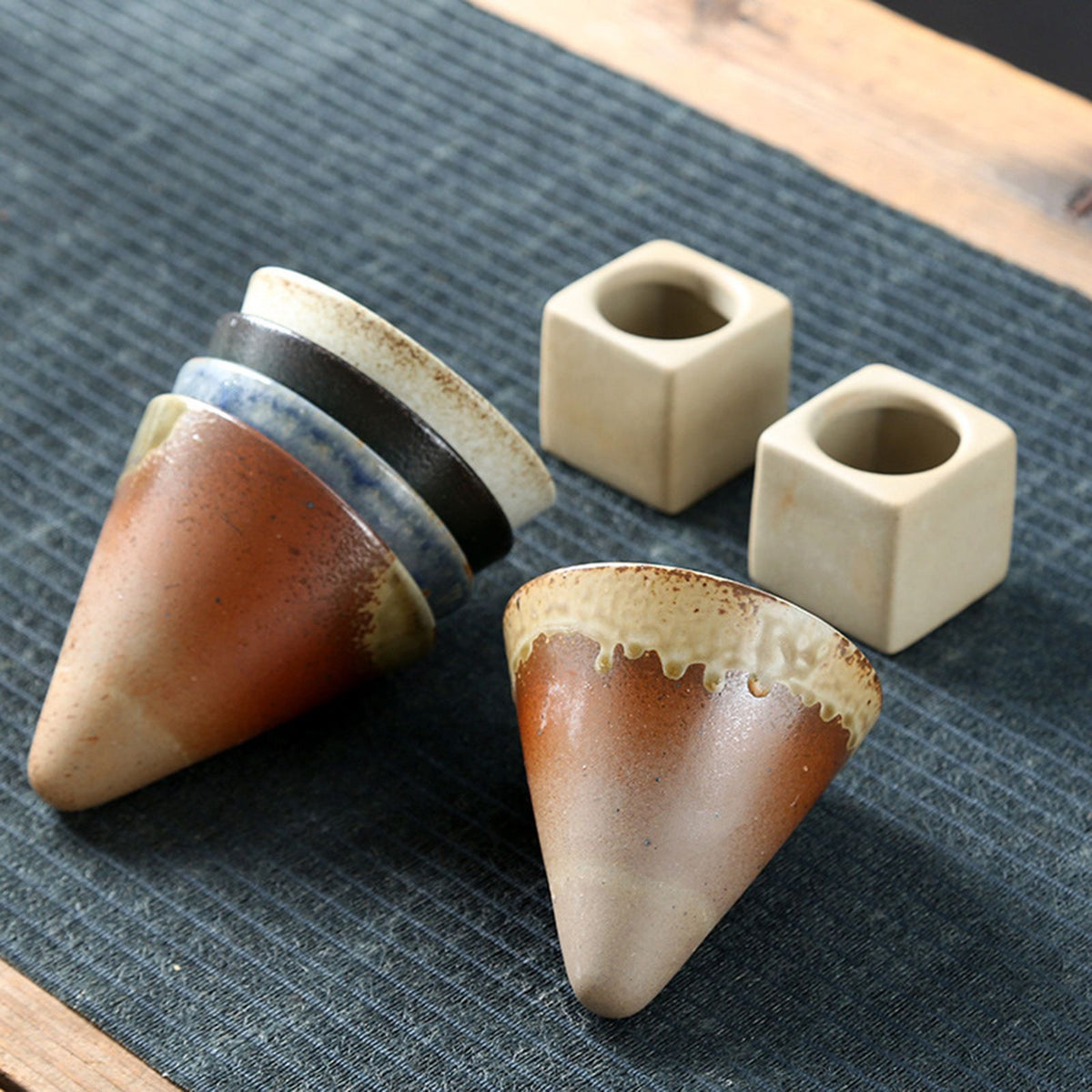 200mL Japanese Pottery Mug Coffee Mug Latte Cup with Base Ceramic Mug – view 3