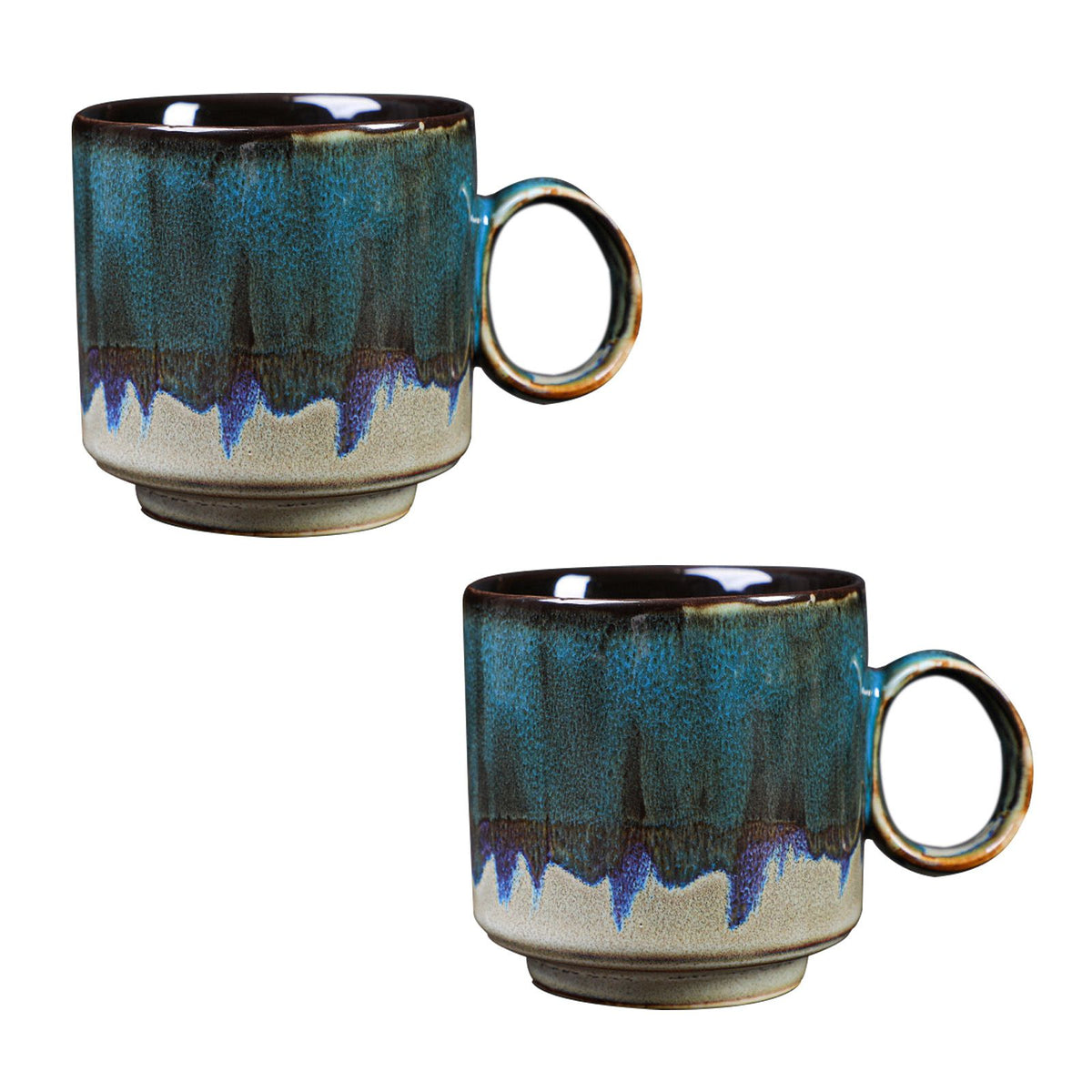 Ceramic Kiln Glaze Coffee Mug Large Capacity Large Handle Coffee Cup for Home Office – view 1