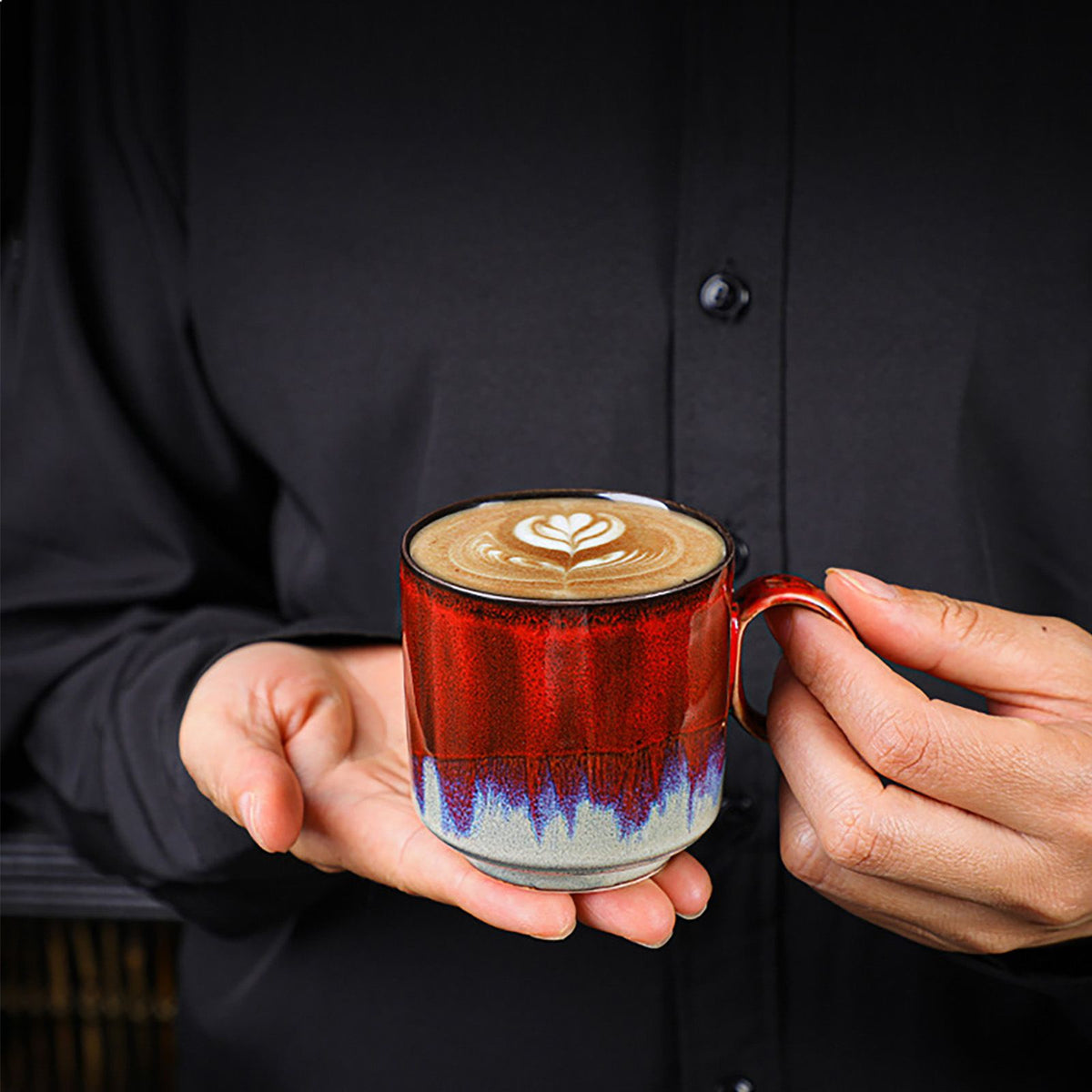 Ceramic Kiln Glaze Coffee Mug Large Capacity Large Handle Coffee Cup for Home Office – view 10