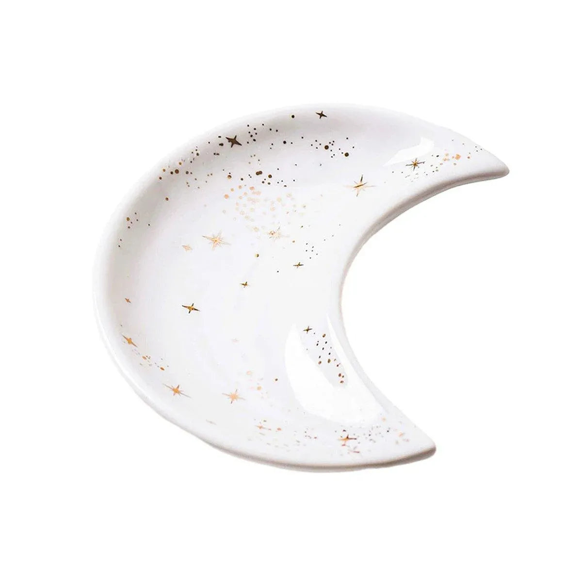 Moon Shaped Decorative Plate Fruit Tray Jewelry Storage Rack Dip Saucer for Home – 02