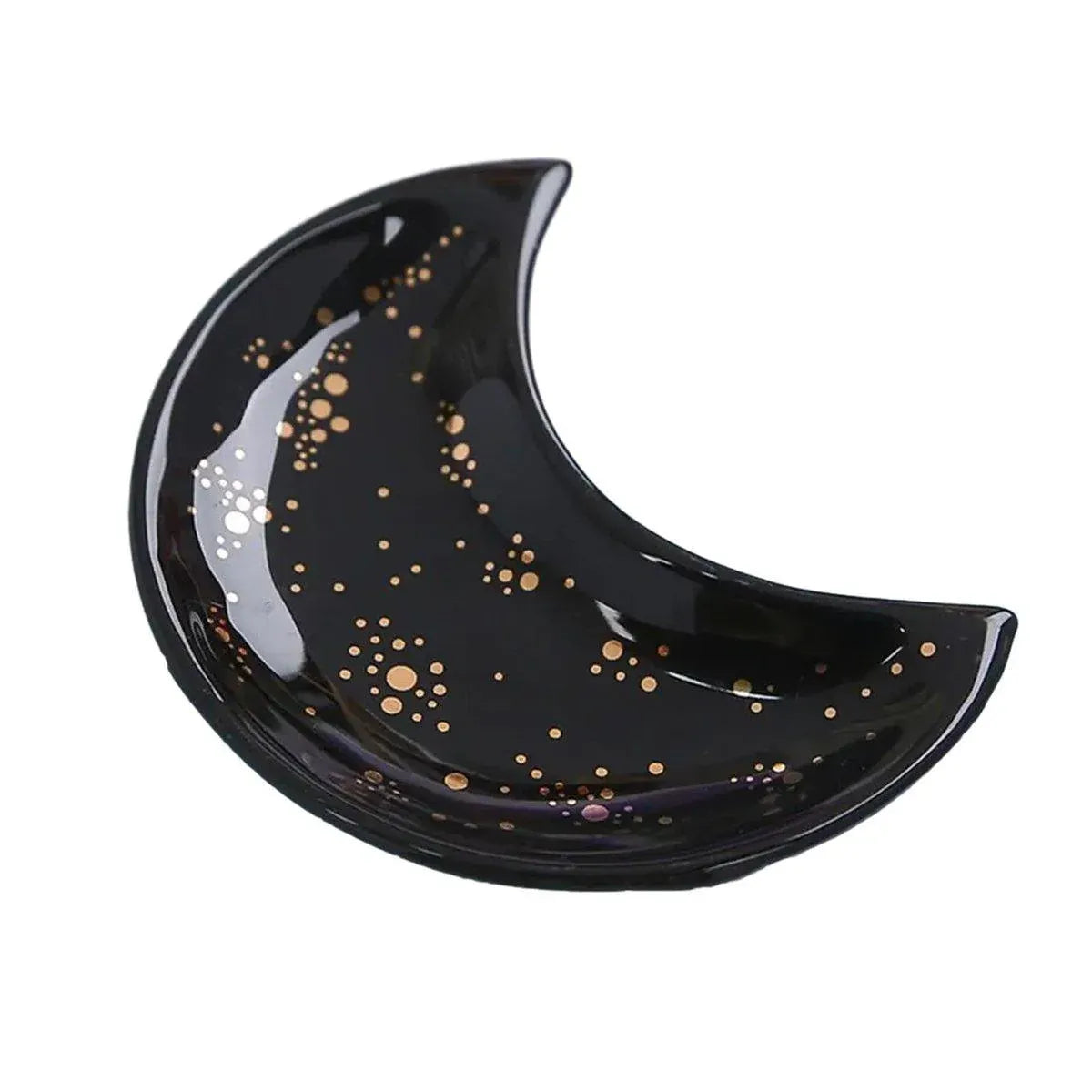 Moon Shaped Decorative Plate Fruit Tray Jewelry Storage Rack Dip Saucer for Home – 03
