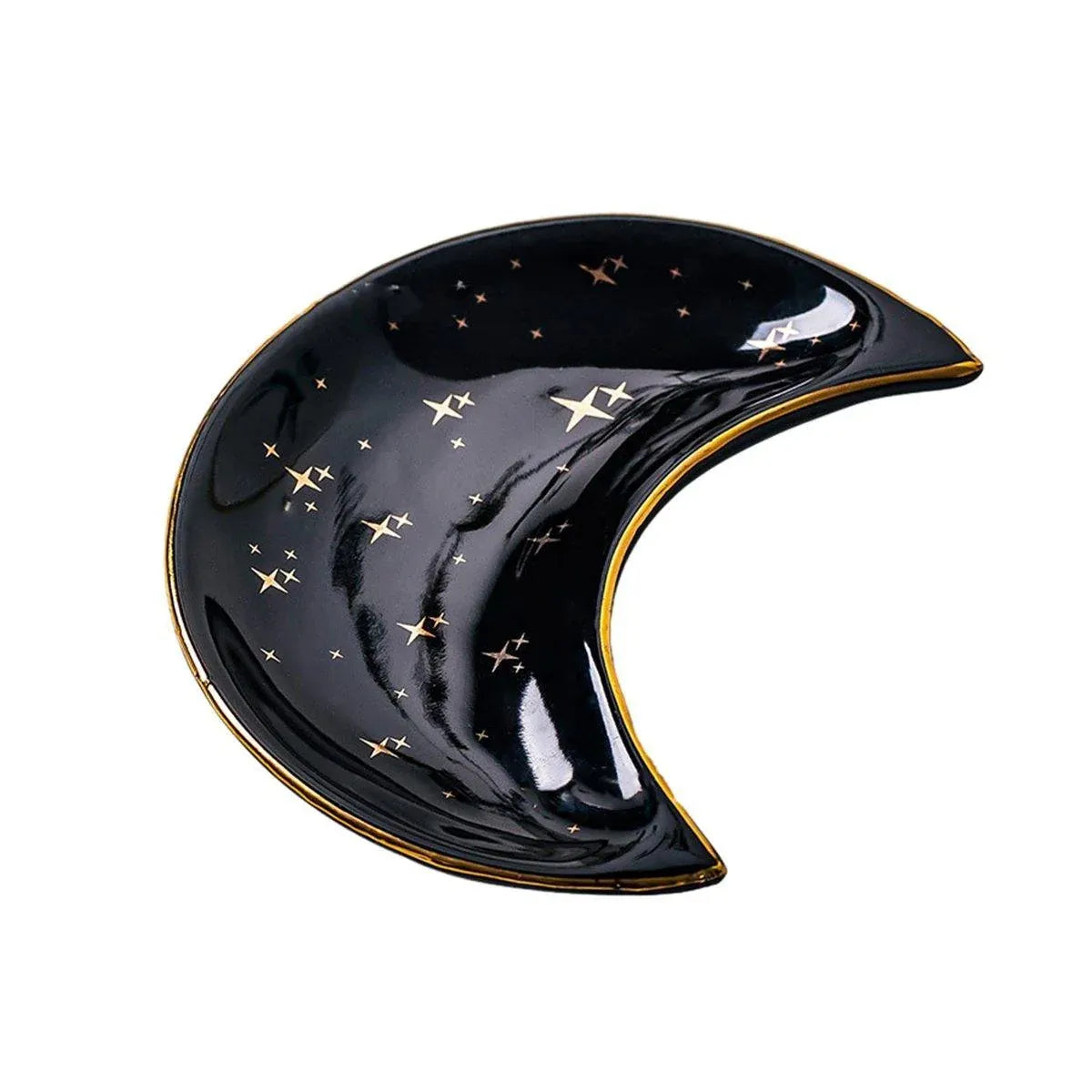 Moon Shaped Decorative Plate Fruit Tray Jewelry Storage Rack Dip Saucer for Home – 05